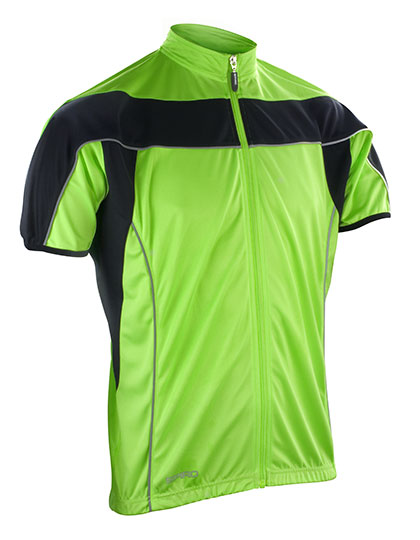 Men´s Bikewear Full Zip Performance Top in Green, Größe XXL