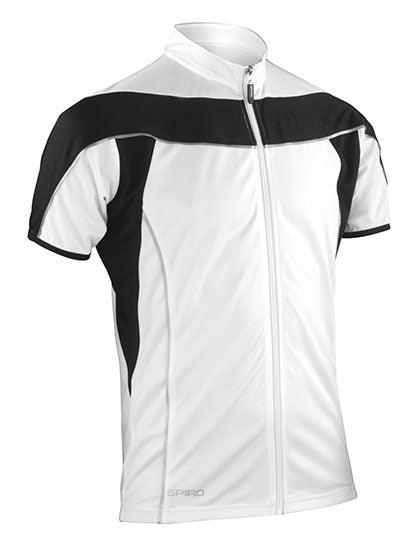 Men´s Bikewear Full Zip Performance Top in White, Größe XXL