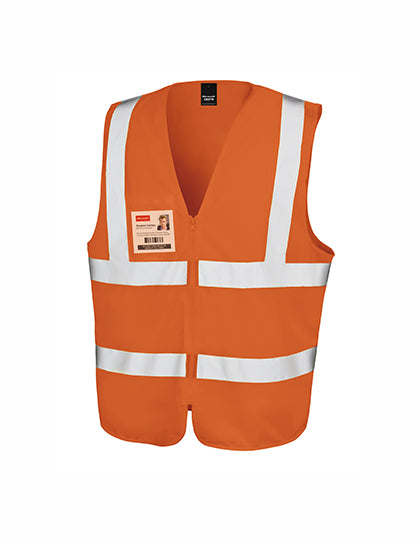 Zip I.D. Safety Tabard in Fluorescent Orange, Größe XXL/3XL