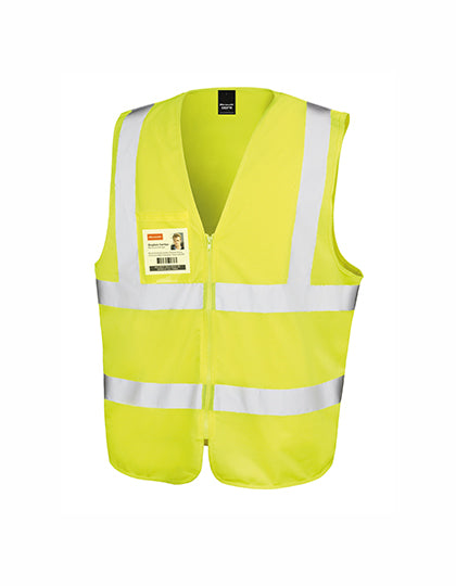 Zip I.D. Safety Tabard in Fluorescent Yellow, Größe XXL/3XL