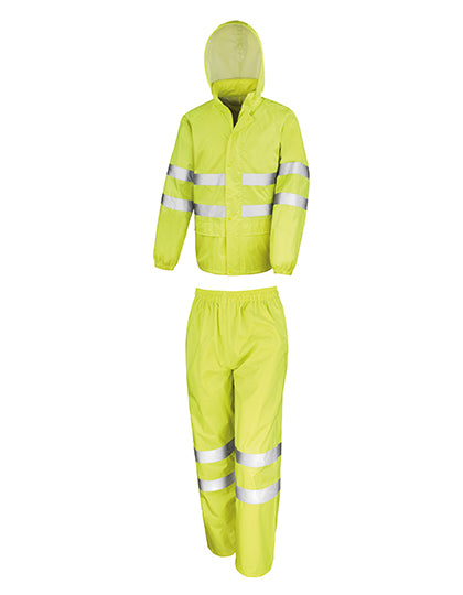 High Vis Waterproof Suit in Fluorescent Yellow, Größe 4XL
