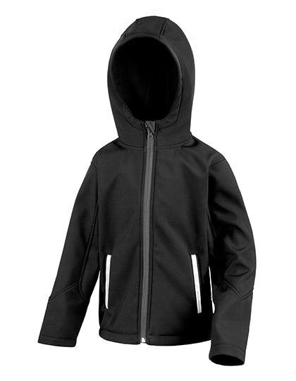 Junior TX Performance Hooded Soft Shell Jacket in Black, Größe L (9-10)