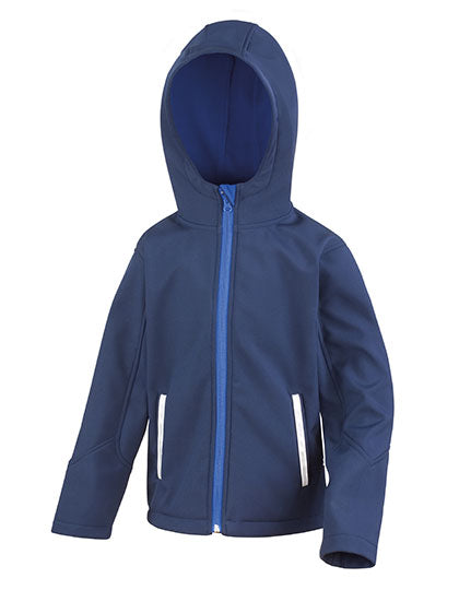 Junior TX Performance Hooded Soft Shell Jacket in Navy, Größe L (9-10)