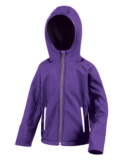 Junior TX Performance Hooded Soft Shell Jacket in Purple, Größe L (9-10)