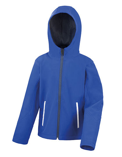 Junior TX Performance Hooded Soft Shell Jacket in Royal, Größe L (9-10)