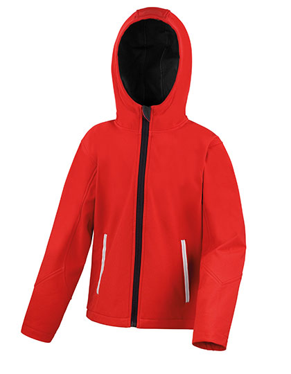Youth TX Performance Hooded Soft Shell Jacket in Red, Größe XXL (13-14)