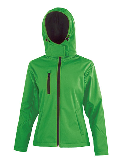 Women´s TX Performance Hooded Soft Shell Jacket in Vivid Green, Größe XXL