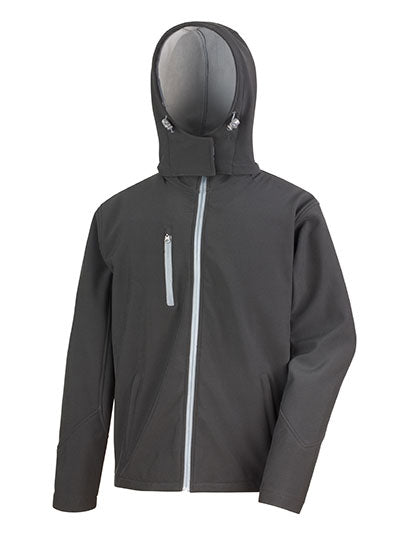 Men´s TX Performance Hooded Soft Jacket in Black, Größe 3XL