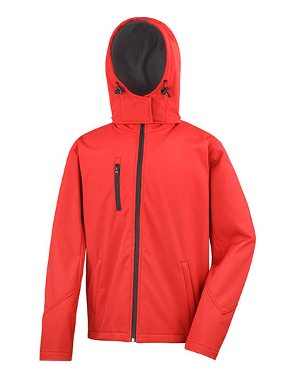 Men´s TX Performance Hooded Soft Jacket in Red, Größe 3XL