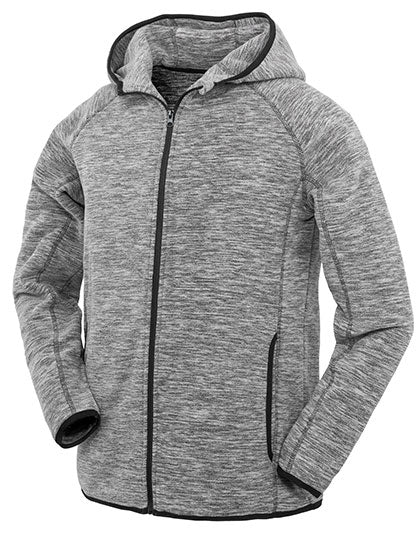 Men´s Microfleece Hoodi in Marl Grey, Größe 3XL