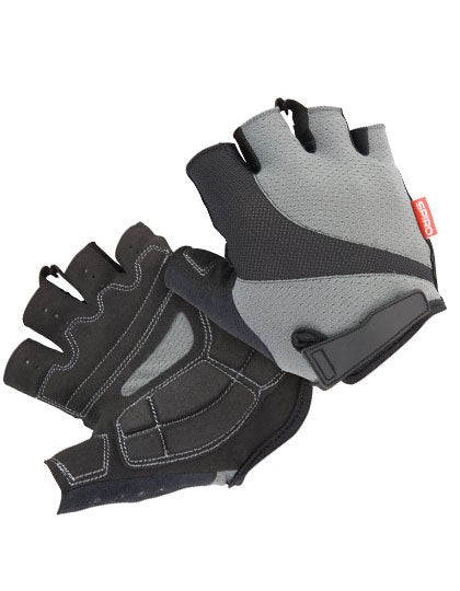 Unisex Bikewear Short Gloves in Grey, Größe L
