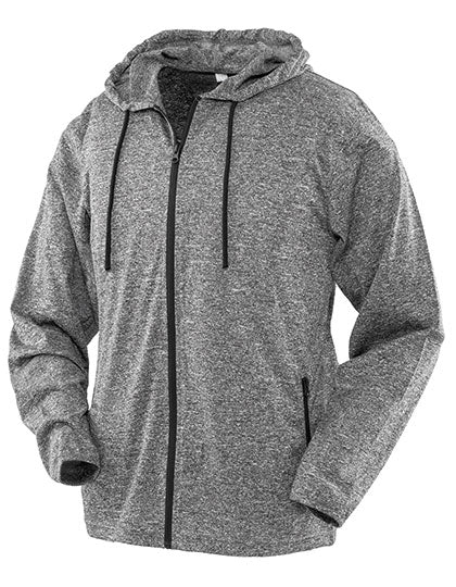 Women´s Hooded Tee-Jacket in Marl Grey, Größe XS