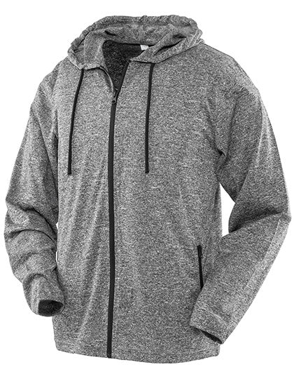 Men´s Hooded Tee-Jacket in Marl Grey, Größe XXL