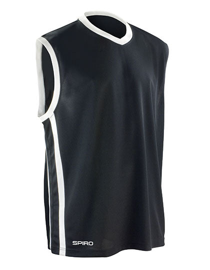 Men´s Basketball Quick Dry Top in Black, Größe XS