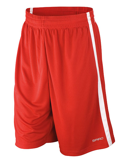 Men´s Basketball Quick Dry Short in Red, Größe XS