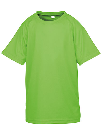 Junior Performance Aircool Tee in Lime, Größe L (9-10)
