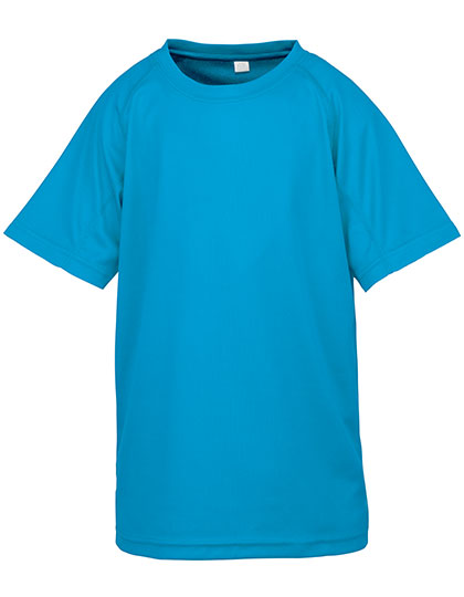 Junior Performance Aircool Tee in Ocean Blue, Größe L (9-10)