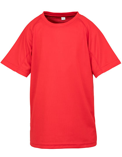 Junior Performance Aircool Tee in Red, Größe L (9-10)