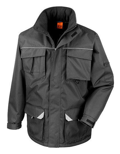 Sabre Long Coat in Black, Größe 4XL