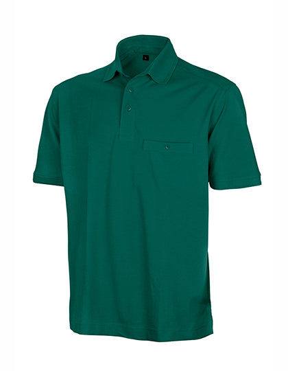 Apex Pocket Polo Shirt in Bottle Green, Größe 5XL