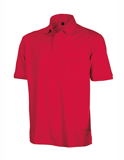 Apex Pocket Polo Shirt in Red, Größe 5XL