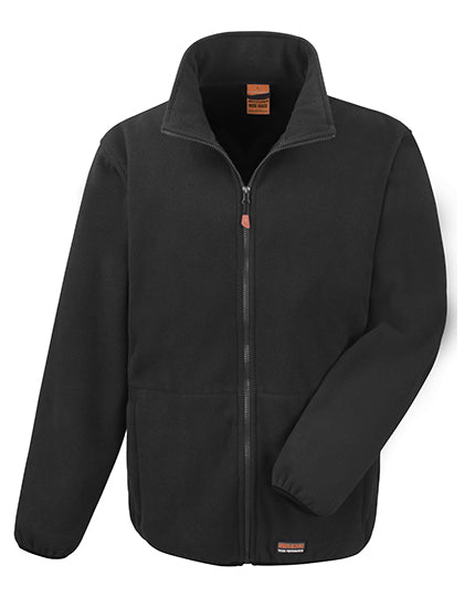 Heavy Duty Microfleece Jacket in Black, Größe 5XL