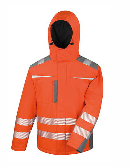 Dynamic Softshell Coat in Fluorescent Orange, Größe 4XL