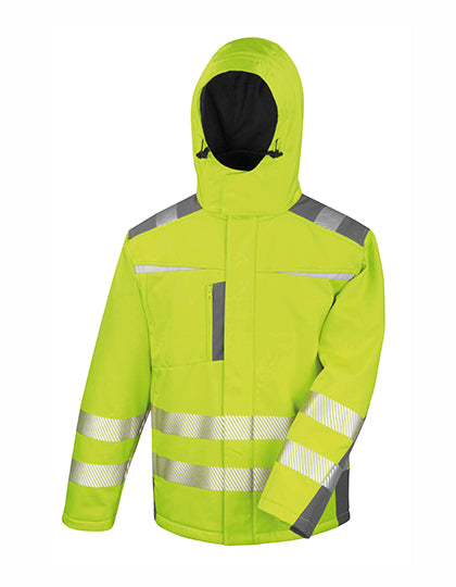 Dynamic Softshell Coat in Fluorescent Yellow, Größe 4XL