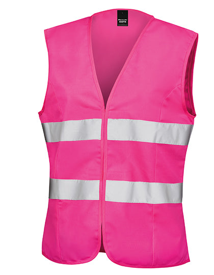 Women´s Enhanced Visibility Fitted Tabard in Fluorescent Pink, Größe XXL