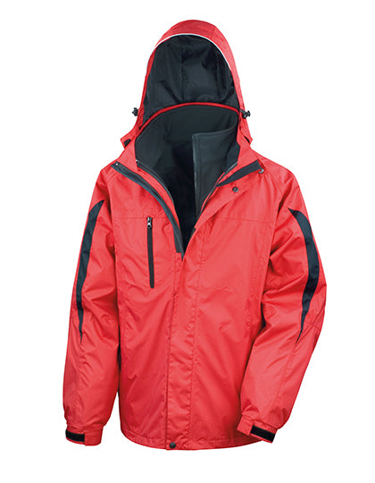 Men´s 3-in-1 Journey Jacket With Soft Shell Inner in Red, Größe 4XL