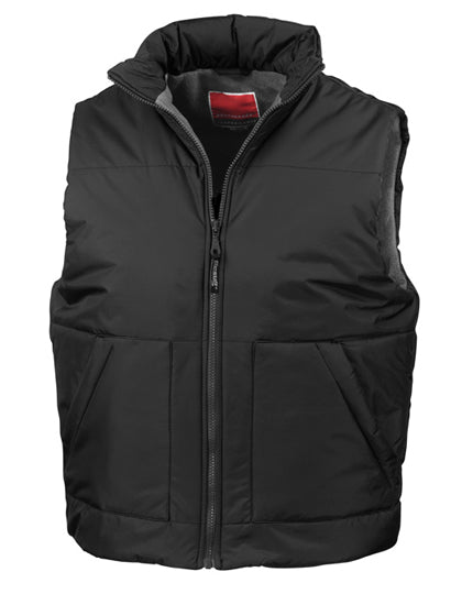 Fleeced Lined Bodywarmer in Black, Größe XXL