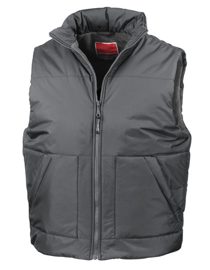 Fleeced Lined Bodywarmer in Dark Grey, Größe XXL