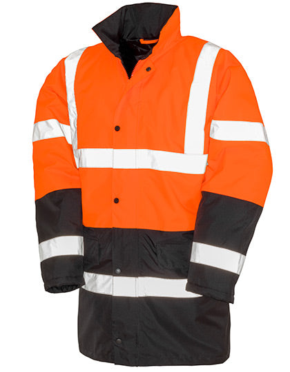 Motorway 2-Tone Safety Coat in Fluorescent Orange, Größe 3XL