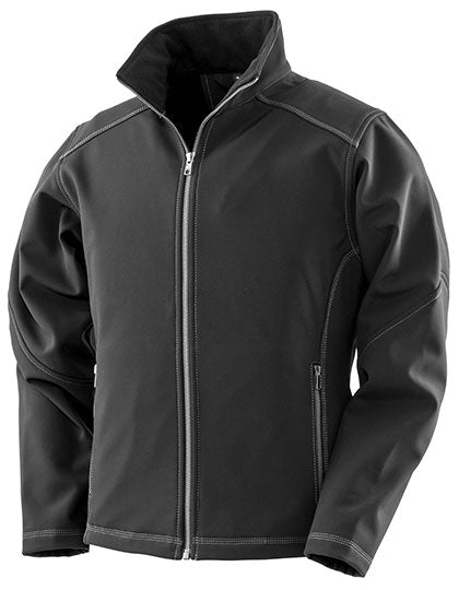Women´s Treble Stitch Softshell Jacket in Black, Größe XXL