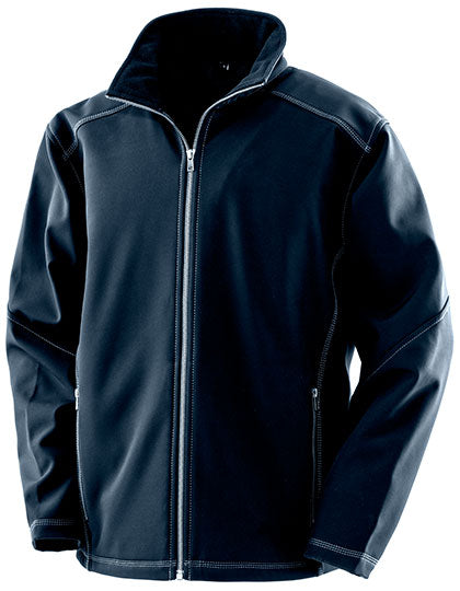 Men´s Treble Stitch Softshell Jacket in Navy, Größe 4XL