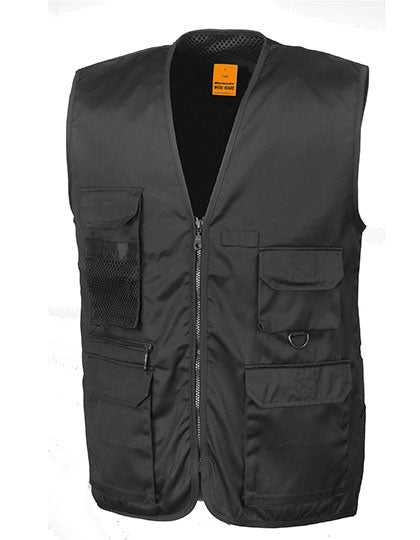 Safari Waistcoat in Black, Größe XXL