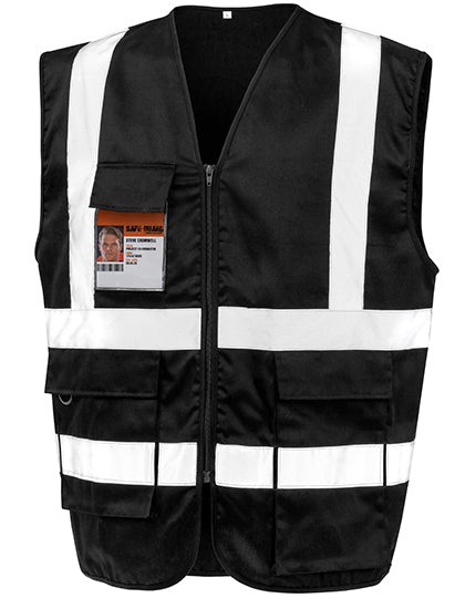Heavy Duty Polycotton Security Vest in Black, Größe 3XL
