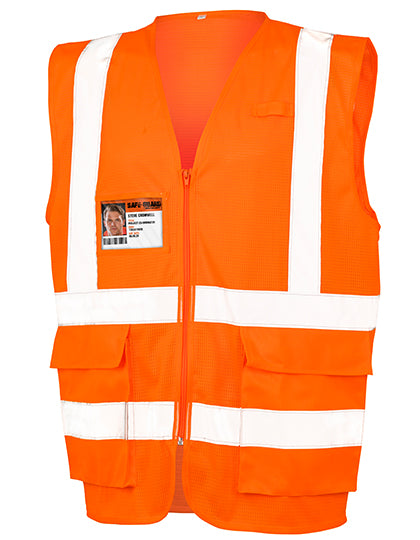 Executive Cool Mesh Safety Vest in Fluorescent Orange, Größe 3XL