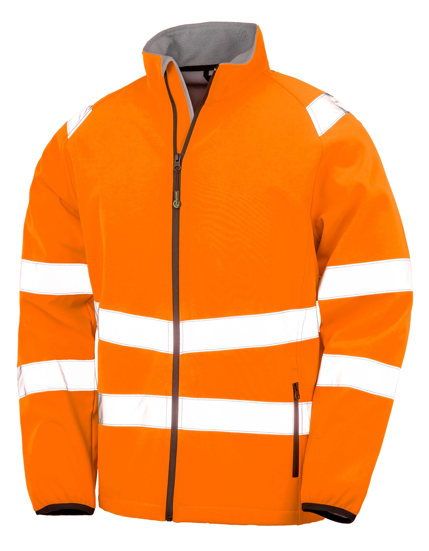 Recycled Printable Safety Softshell Jacket in Fluorescent Orange, Größe 4XL