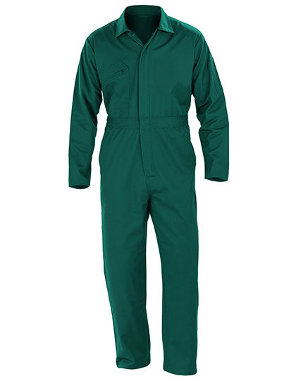 Recycled Action Overall With Zip Front in Bottle Green, Größe 3XL