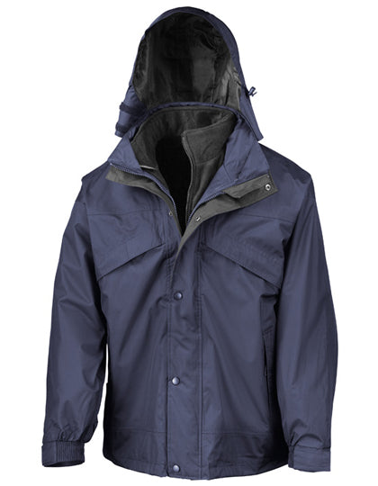 3-in-1 Zip & Clip Jacket in Navy, Größe 4XL