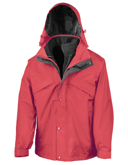 3-in-1 Zip & Clip Jacket in Red, Größe XXL