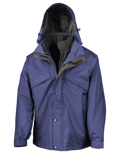 3-in-1 Zip & Clip Jacket in Royal, Größe XXL