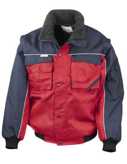 Zip Sleeve Heavy Duty Jacket in Red, Größe 3XL