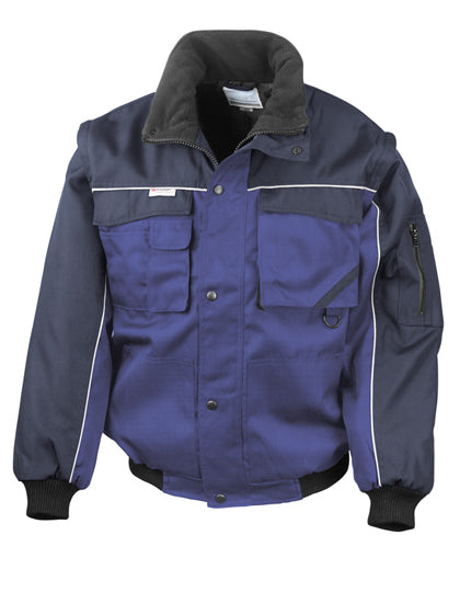 Zip Sleeve Heavy Duty Jacket in Royal, Größe 3XL