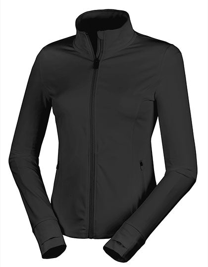 Recycled Womens Fitness Jacket in Black, Größe XXL