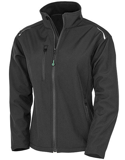 Women´s Recycled 3-Layer Printable Softshell Jacket in Black, Größe XXL