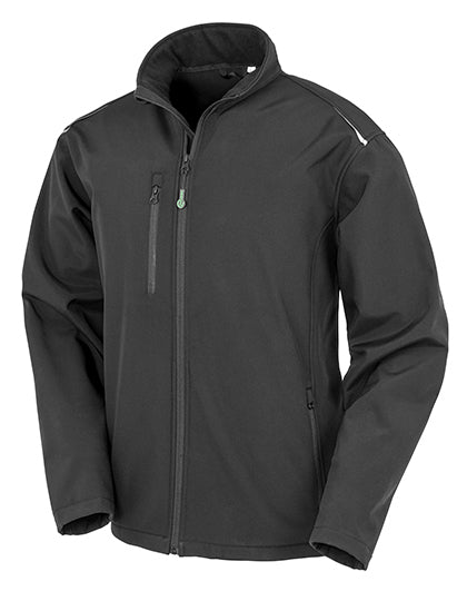 Recycled 3-Layer Printable Softshell Jacket in Black, Größe 4XL