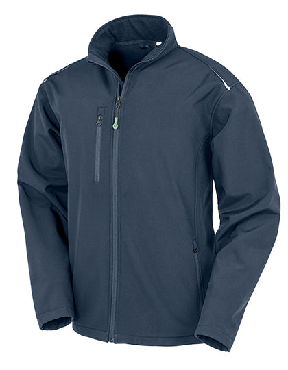 Recycled 3-Layer Printable Softshell Jacket in Navy, Größe 4XL