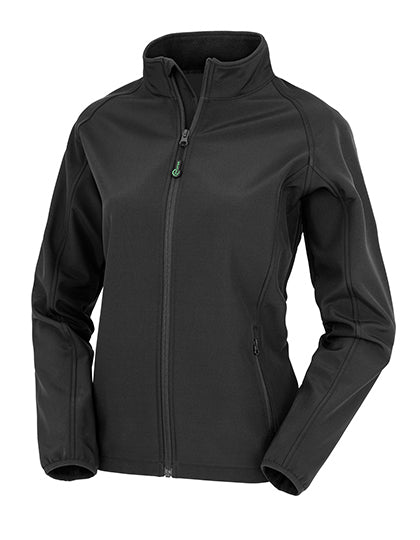 Women´s Recycled 2-Layer Printable Softshell Jacket in Black, Größe XXL